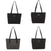Stylish Black Polka Dot Bow Tote Bag For Women 2024 Large Capacity Casual Shoulder Handbag