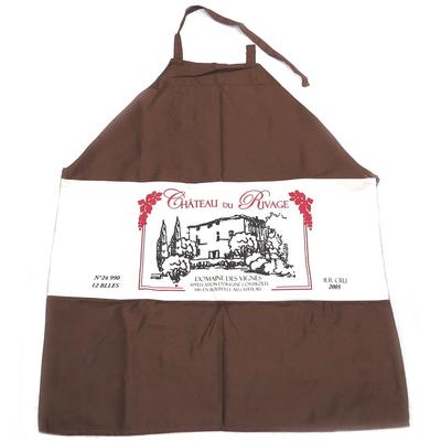 [P2070] - Brown Designer Apron 'Chateau Du Rivage'