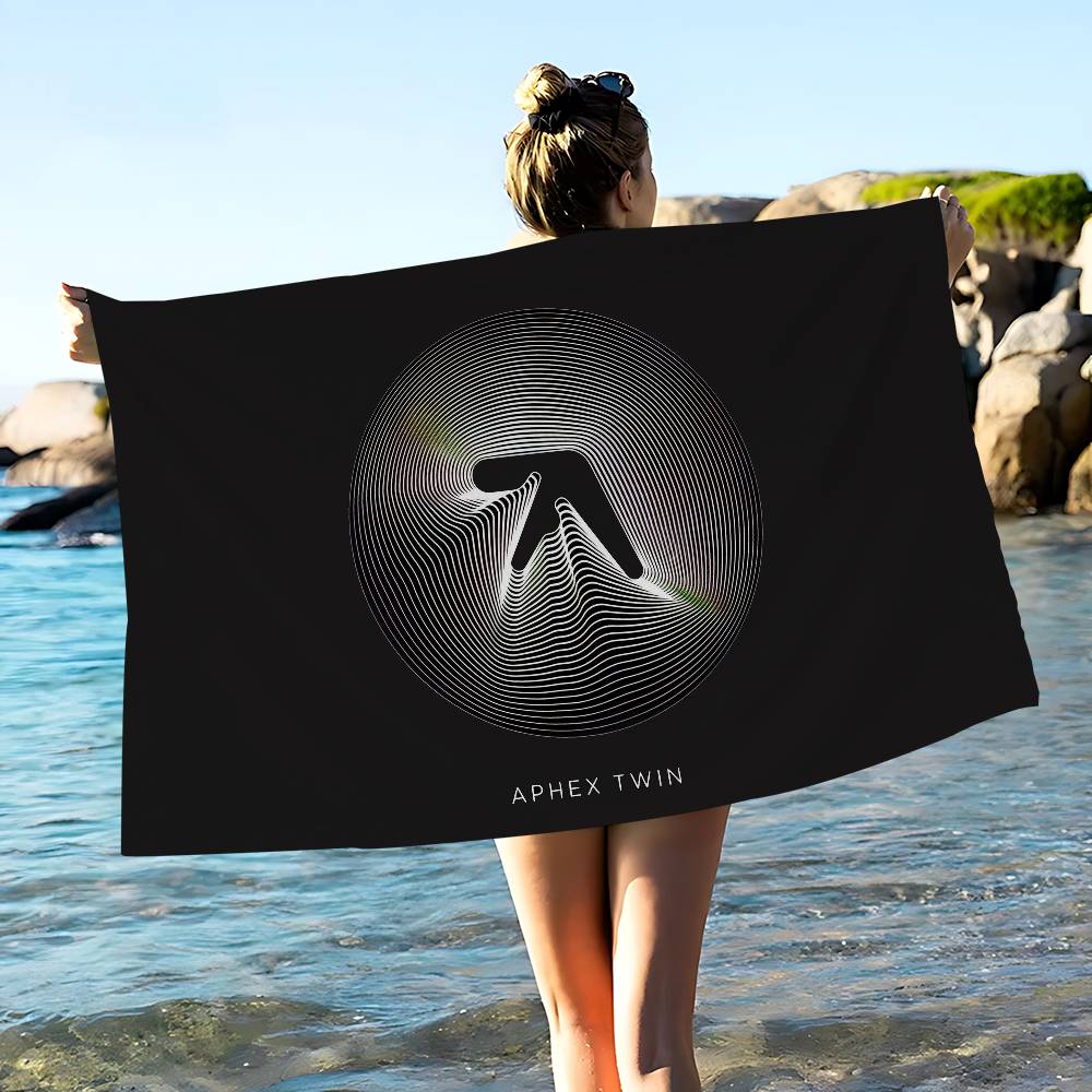 A-Aphex Twin Mikrofaser Bedrucktes Strandtuch Bergsteigen Yoga Strand Schwimmen Laufen Saugfähiges Weiches Handtuch