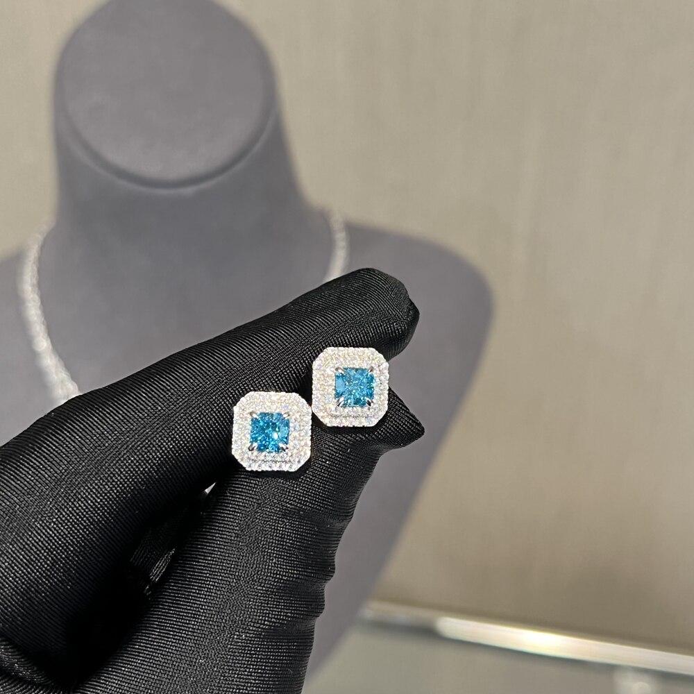 

Серьги-гвоздики из стерлингового серебра 925 пробы, 5 * 5 мм, сапфир, цитрин, синтетический муассанит, серьги-гвоздики для женщин, подарок