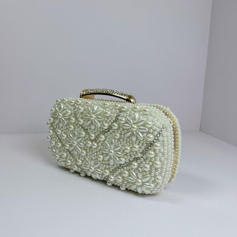 Pearl dinner bag with cheongsam handbag, evening dress with diamonds, women's fashion temperament handbag, banquet handbag