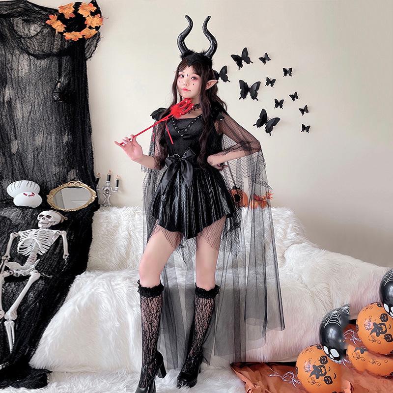 Halloween adult cosplay costume Bull Demon Queen costume little devil bat dark beautiful girl cos costume