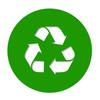 Recycle and Trash Sticker Vinyl Modern Logo Symbol To Organize Trash Cans or Garbage Containers and Walls Small Green