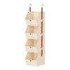 1 Set Collapsible Hanging Closet Organizer Adjustable Wardrobe Storage System with Hooks 4 Tier Closet Shelves Foldable Fabric Storage Bins