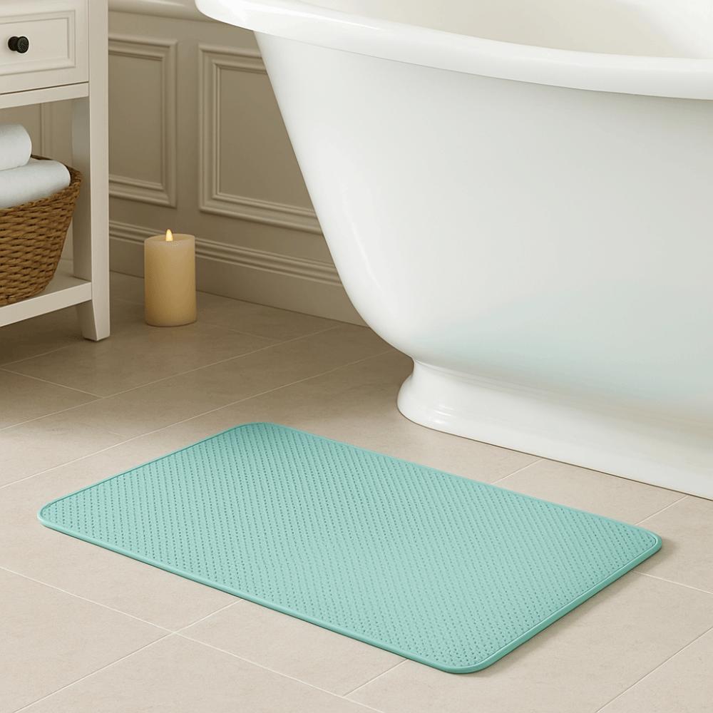 Textured Surface Non-Slip Bath Mat Quick Dry Floor Mat Home Decor Shower Mat Toilet