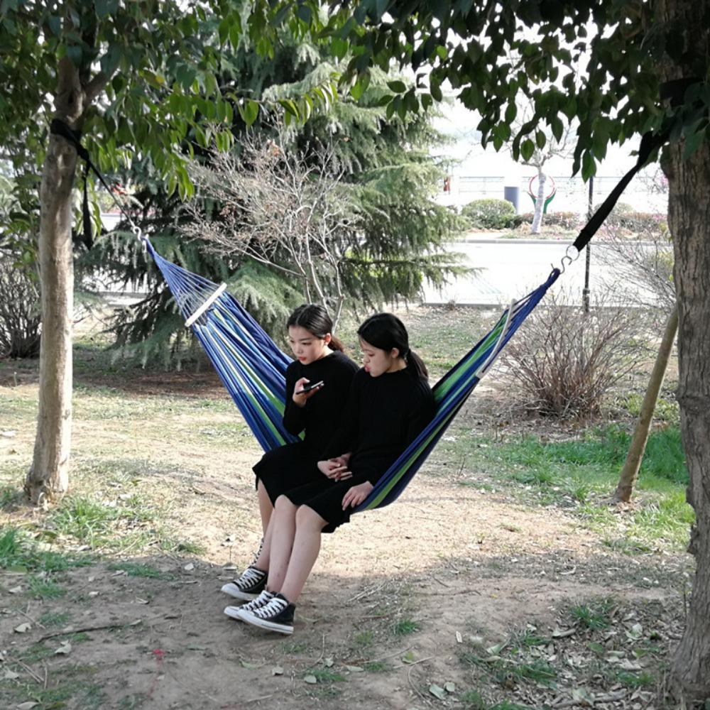 Hängematte, Outdoor-Reisehängematte, Canvas-Hängematte, Einzelhängematte, Doppelhängematte, gebogene Hängematte, Freizeitausrüstung, Parkhängematte, Schaukel