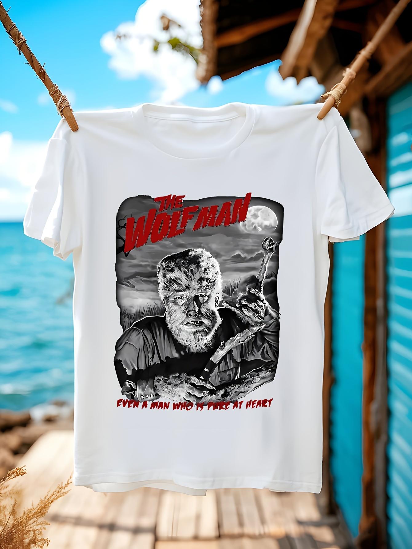 Vintage 1940s Monsters The Wolf for Man Horror Movie Tshirt M