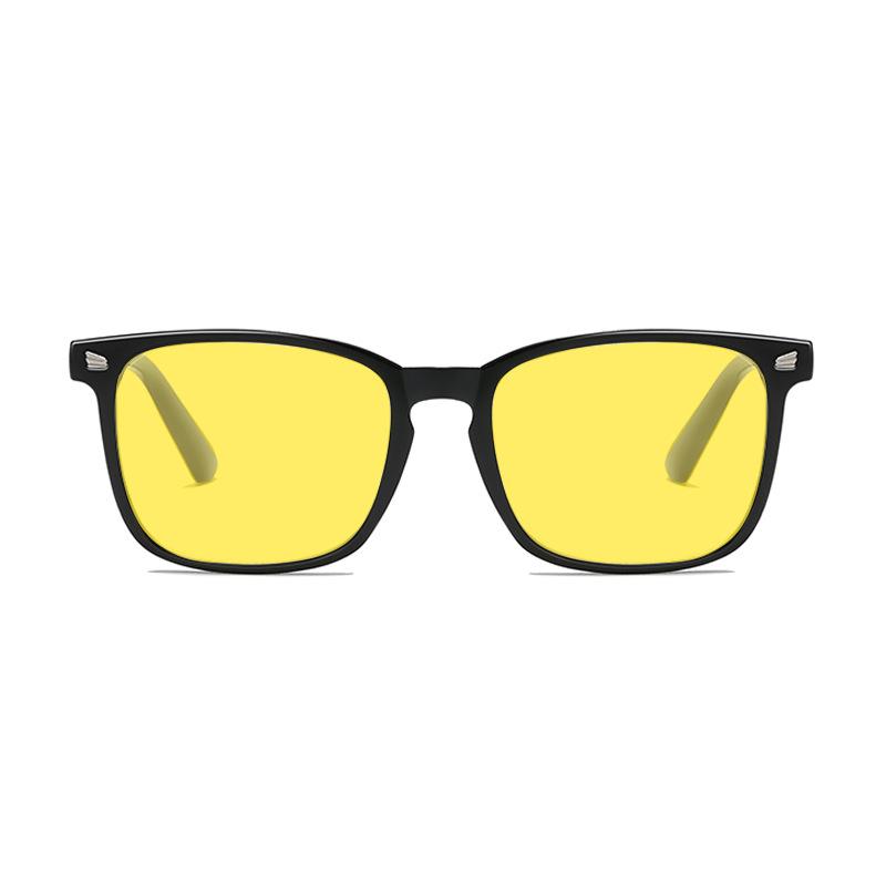 Vintage Square Sunglasses Unisex Night Vision Glasses Reduce Visual Fatigue Lenses Anti-Glare Anti Reflective Uv400 Eyewear