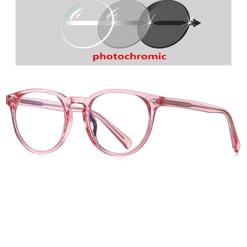 TR90 Big Frame Round Hyperopia Eyeglasses for Women Men Power 0 to -6 0 Anti Blue Light Prescription Spectacles