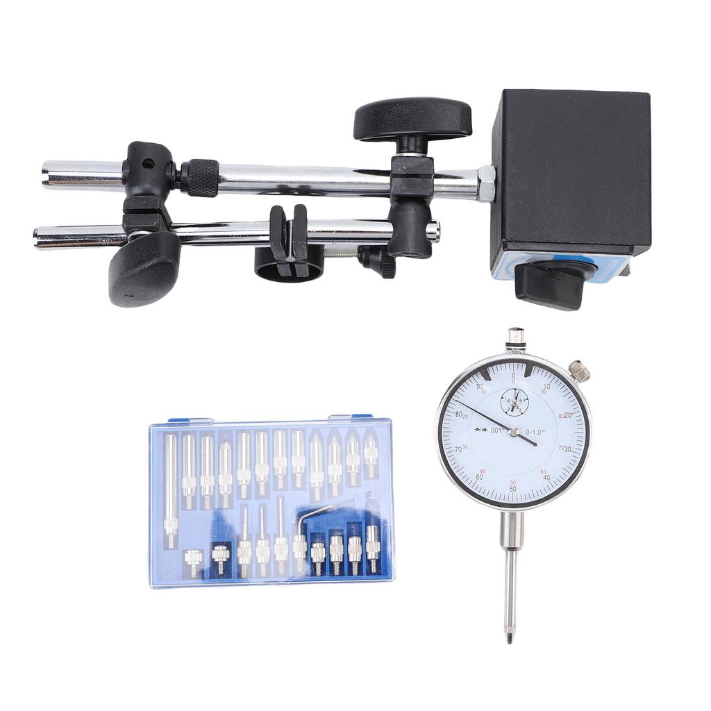 Dial Indicator with Magnetic Base and Point Precision Inspection Set 0 1in 0.001in Precision Magnetic Dial Indicator