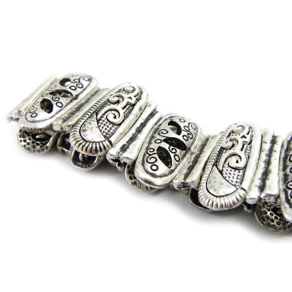 Les Trésors De Lily [I4486] - Silver 'Cunegonde' Designer Bracelet