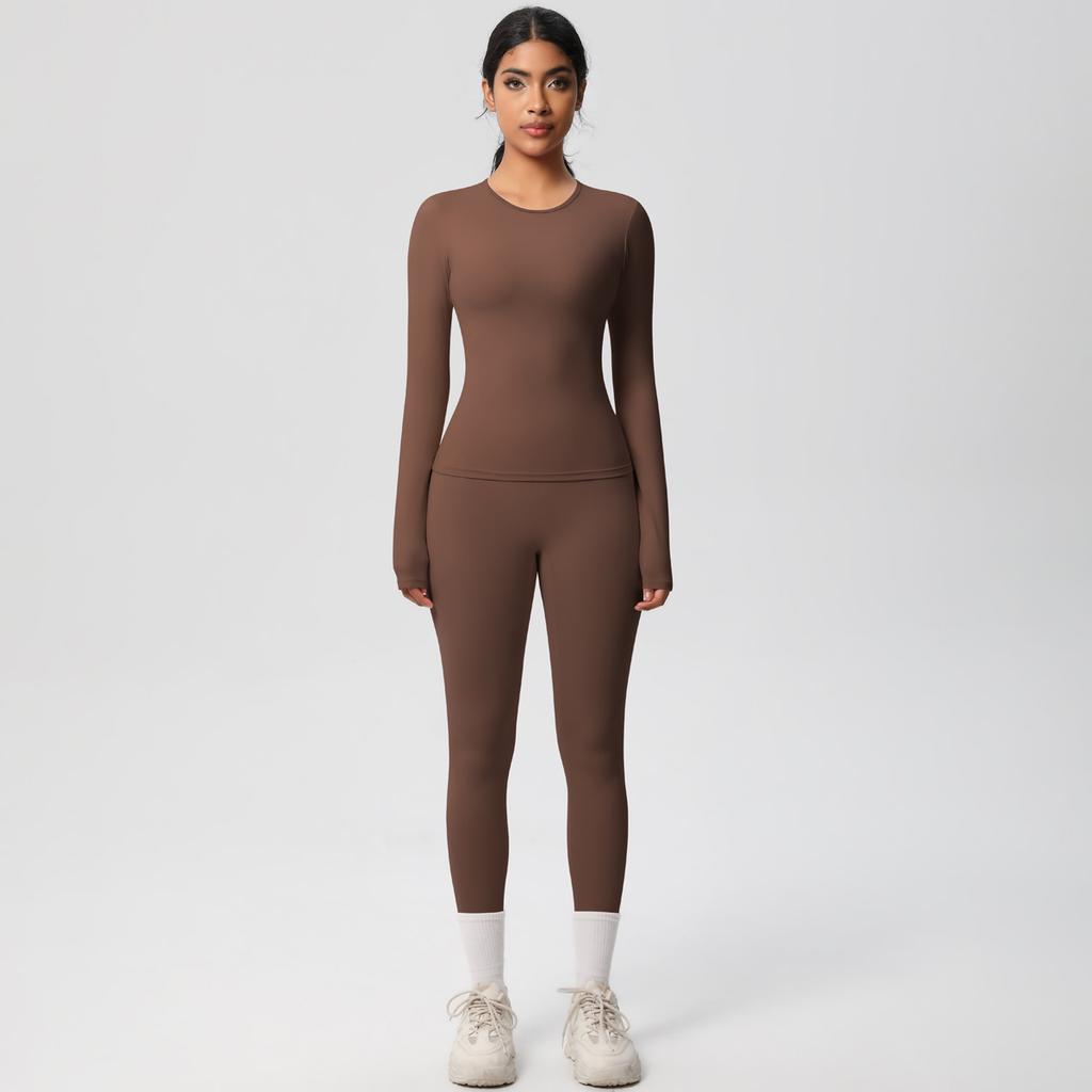 Shaved Tight Yoga Suit Set, Casual Quick Drying Fitness Suit, Outdoor Running Sports Two-Piece Set For Women