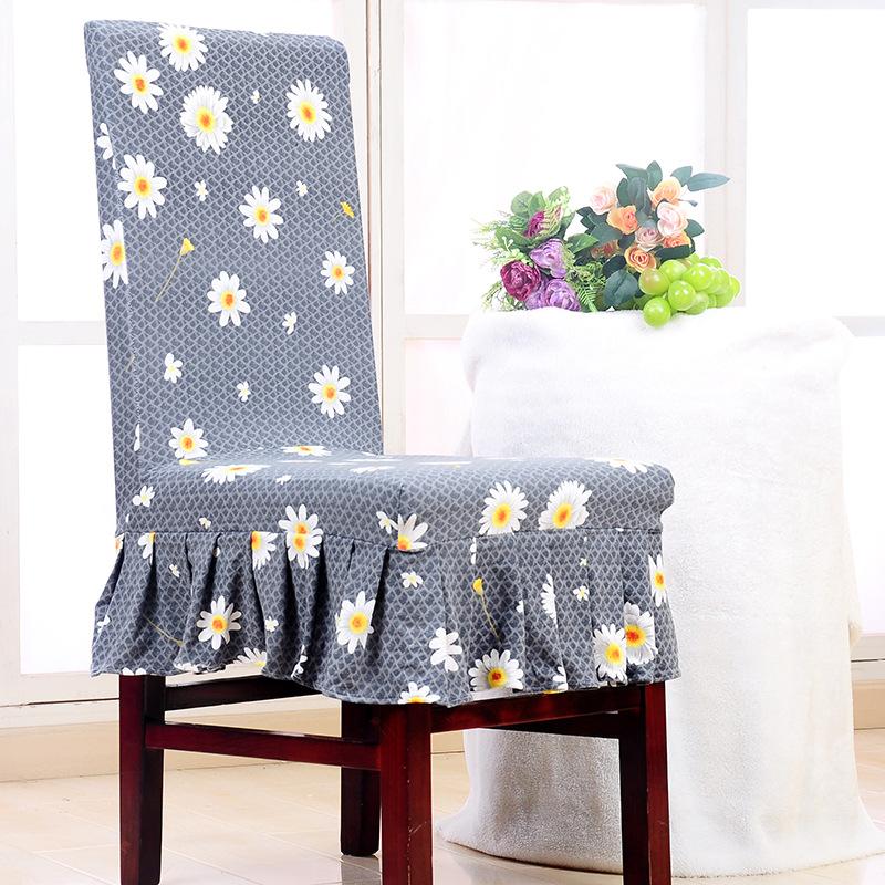 Elastic One-piece Skirt Chair Cover Short Skirt Chair Cover Hotel Hotel Anti-stained Chair Cover Wedding