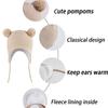 Pompon Kleinkind Mütze mit Ohrenklappen Warm gefüttert Warme Strickmütze Niedliche Kleinkind Beanie Für Draußen