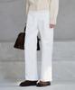 Pluna Studio Semi-Wide Denim Pants_White
