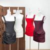 European and American sexy babes fishbone straps suspender dress temperament socialite waist dress dress