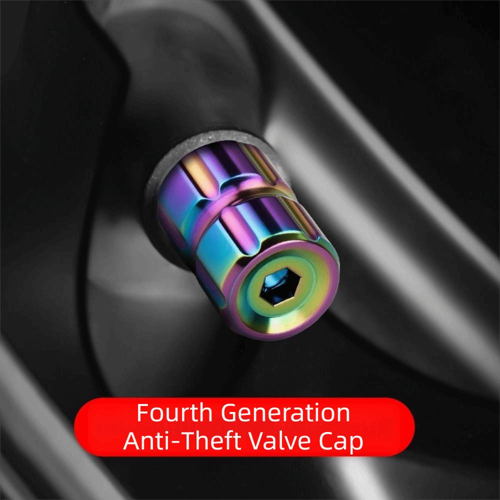 4PCS Anti-theft Tire Valve Plugs Multicolor Air Valve Caps High Quality Valve Core Cap  Universal