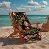 Custom Name Ultra-Soft Beach Towel with Monkey Theme,Ideal for Pool - Camping, Diving - Perfect Travel Essential, Vibrant Beach Towel.