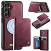 For Samsung Galaxy S23 FE Magnetic Case CASEME ME80 Series Leather PC TPU Phone Cover with Detachable Wallet
