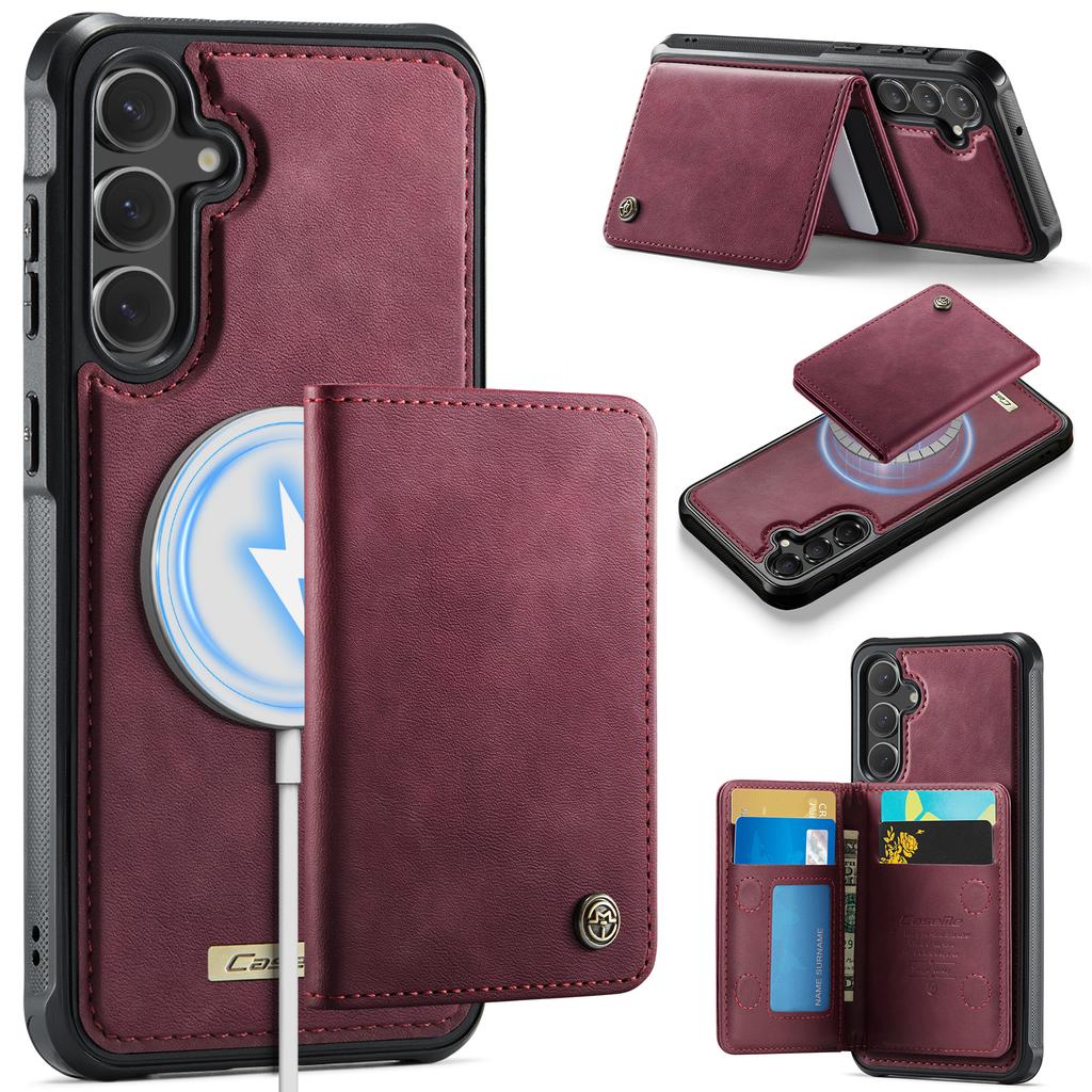 For Samsung Galaxy S23 FE Magnetic Case CASEME ME80 Series Leather PC TPU Phone Cover with Detachable Wallet