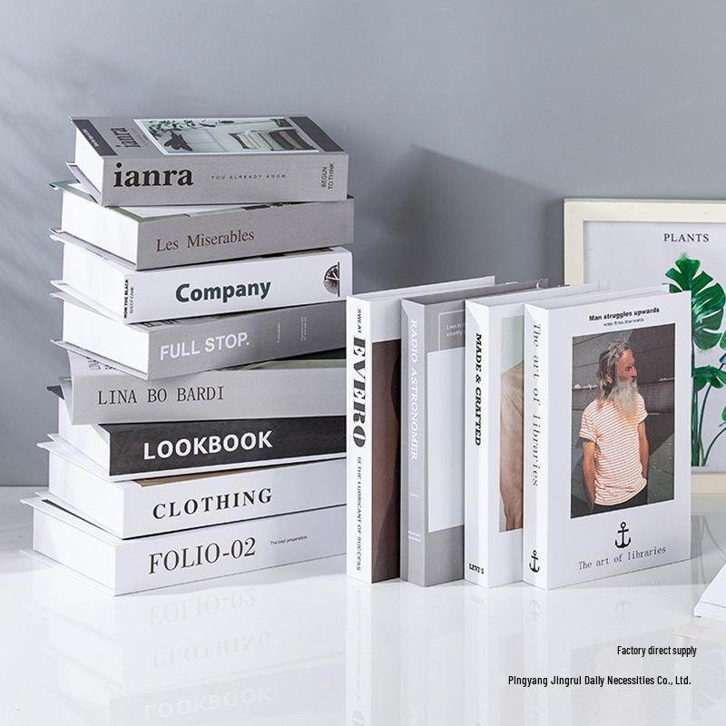 Minimalist Faux Book Decor for Living Room Display