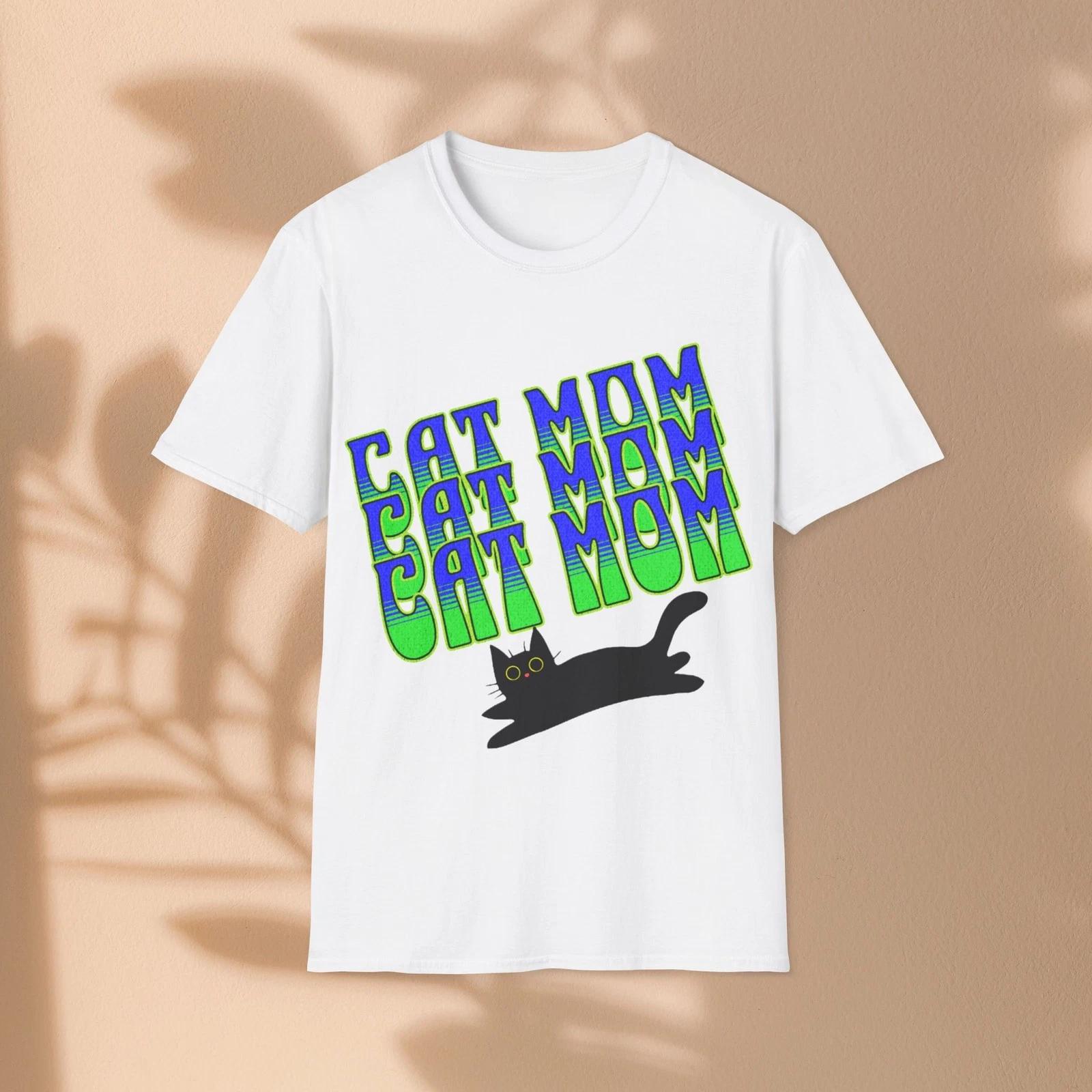 Cat Mom Retro Stack Children s Children s T Children s T-shirt | Falling Black Cat 100