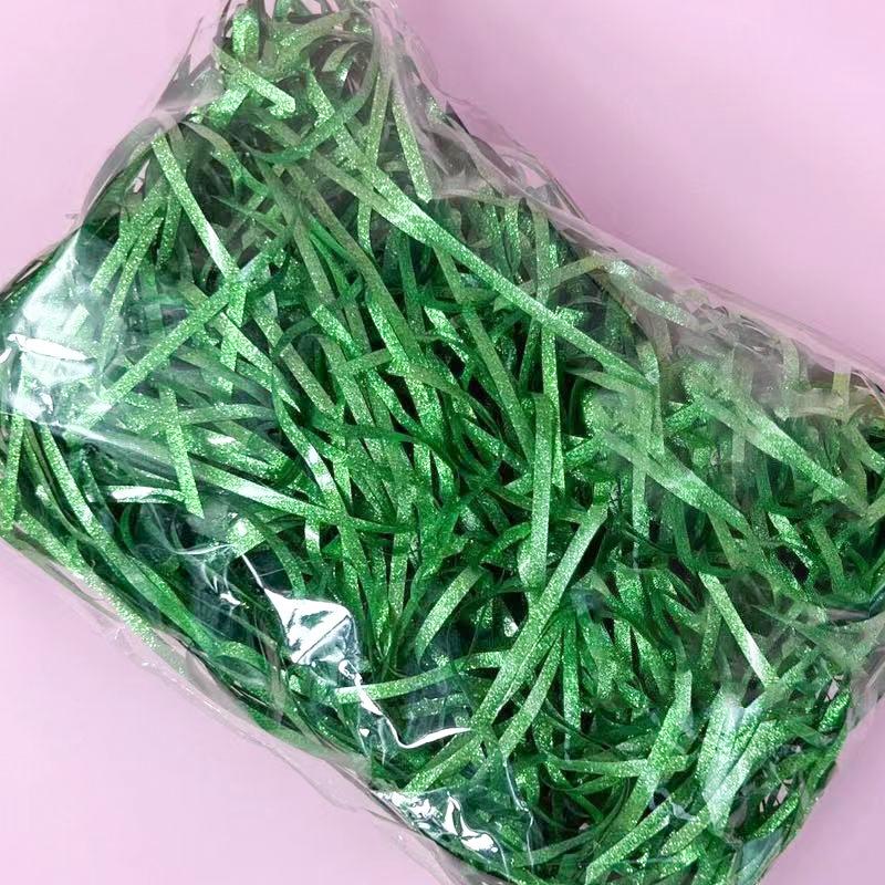 

WTEMPO 1 упаковка декоративных подарочных коробок из рафии, бумажный наполнитель, набивка из рафии, принадлежности для свадебных торжеств, разноцветная бумажная полоска 200g*2pcs зелёный