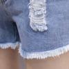 Vintage Blue Wide leg Denim Shorts for Women Summer Casual Sexy High Waist Ripped Jeans Shorts Female Solid Loose Plus Size Lady Shorts 24206