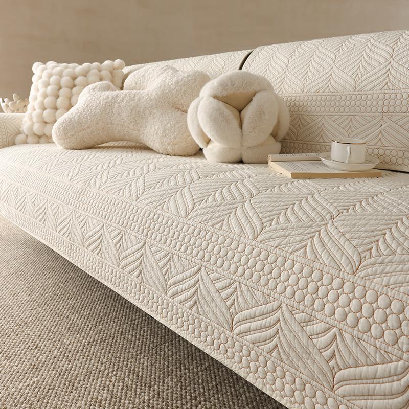 Cotton Sofa Cushion Cotton Fabric Non-slip Simple Universal Washed Cotton Sofa Cover Cover New Cover Cloth Cushion