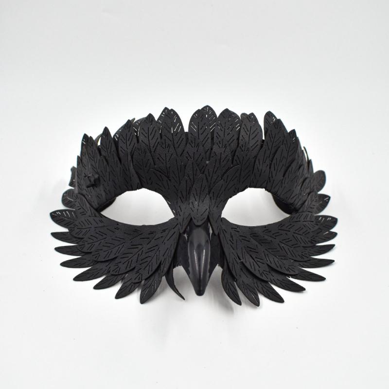 Máscara de Pico de Pluma de Sinfonía, Máscara de Disfraz de Medio Rostro de Fénix, Accesorios Decorativos de Cosplay para Fiesta de Halloween