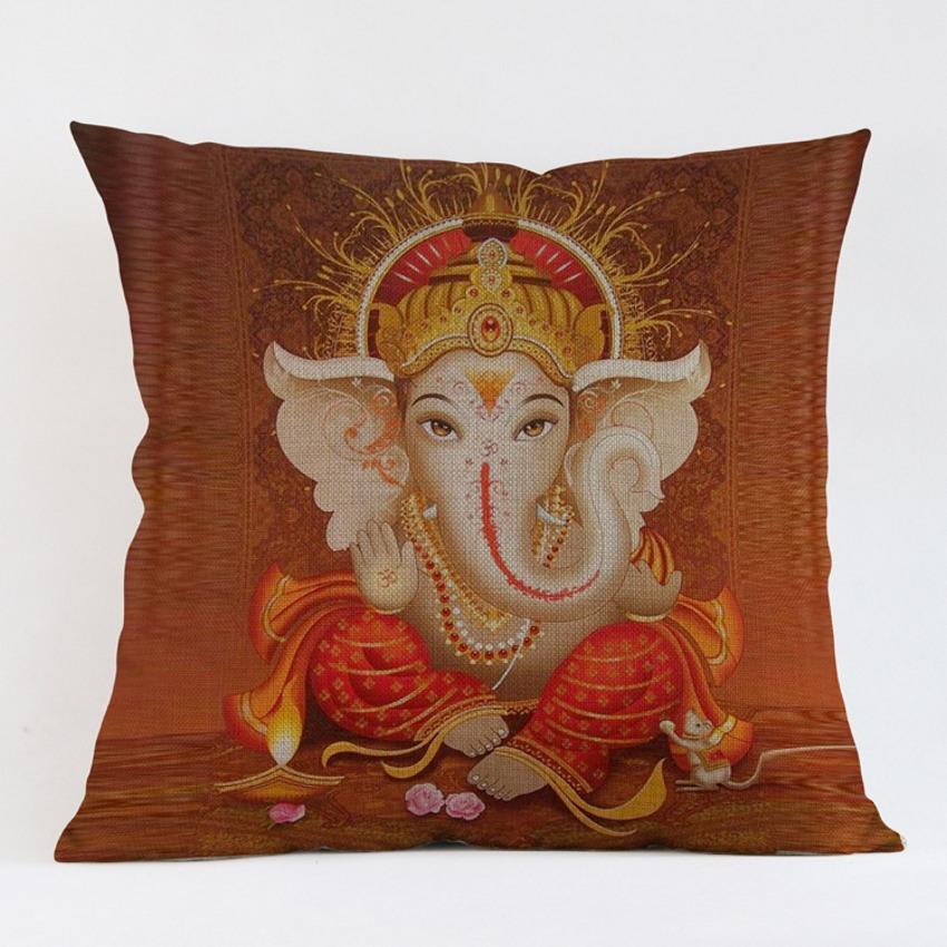 

Индийский Таиланд Хануман Шива Генеша принт поклонение диван пледы подушки хлопок белье квадратная религия поклонение подушка 45x45 см 45x45 No Filling