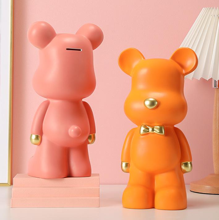 

Fierce Bear Piggy Bank: Fun Savings Jar for Kids Rooms & Housewarming Décor