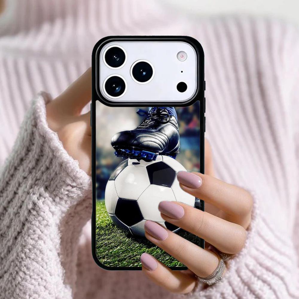 Ball Fire Football Phone Case For Apple iPhone 17 Air 16E 15 14 Plus 13 12 11 Pro Max Mini Funda Cover