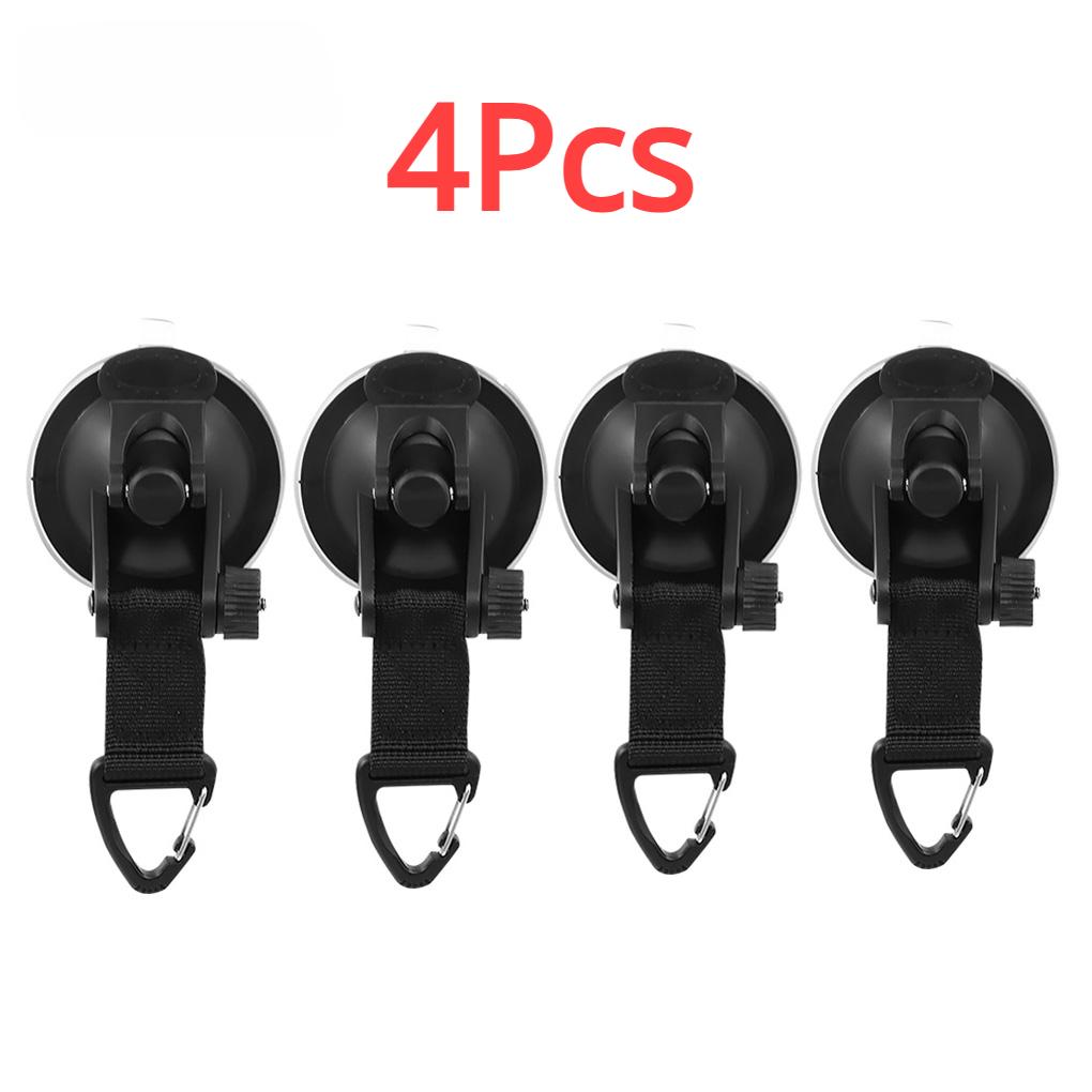 4Pcs Car Truck Tent Suction Cups Buckle Round Triangular Side Awning Anchors Outdoor Camping Tent Securing Hook Car Accessories