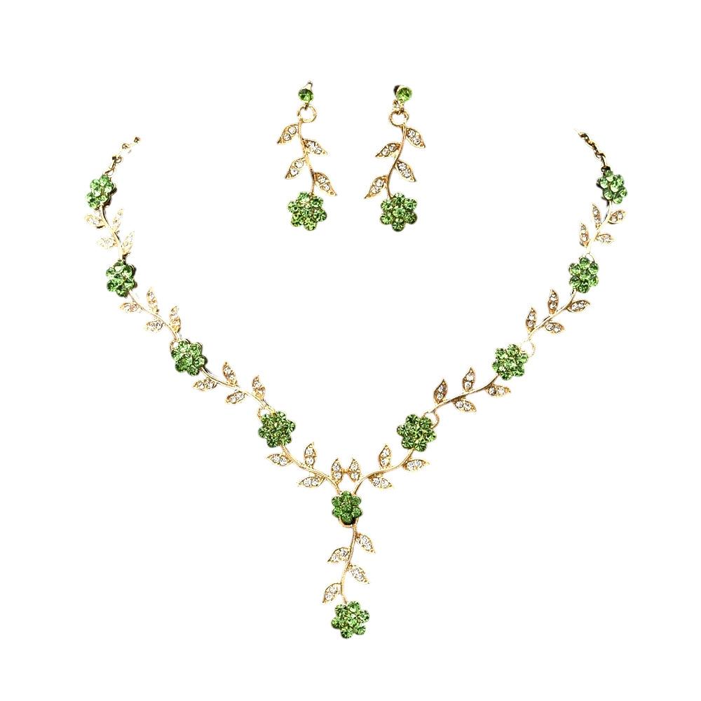 Flower Jewelry Bridal Earrings Necklace Suit Wedding Banquet Clothing Accessories