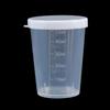 Laboratory 50ml Plastic Calibration Measuring Cups Cup with Lid Container