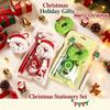 5pcs Practical Santa Series Christmas Stationery Set 5-in-1 School Writing Supplies Gel Pen Eraser Christmas Gift