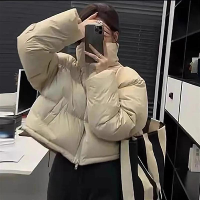 

Корейська версія Короткі жіночі парки Корейська мода Товста мила блискавка Повна зима Зберігає тепло Куртка Універсал M бежевий