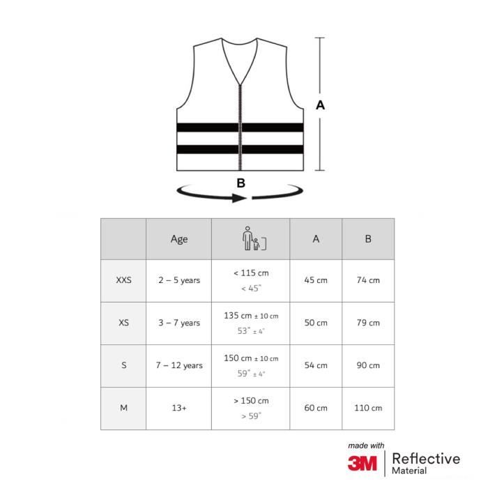 Salzmann 3M Gilet de Sécurité - Gilet réfléchissant de haute visibilité avec 4 poches - Fabriqué avec matériau réfléchissant 3M