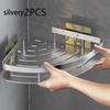 Bathroom Shelf Aluminum Alloy Shampoo Rack Makeup Storage Organizer Shower Shelf Bathroom Accessories No Drill Wall Corner Shelf