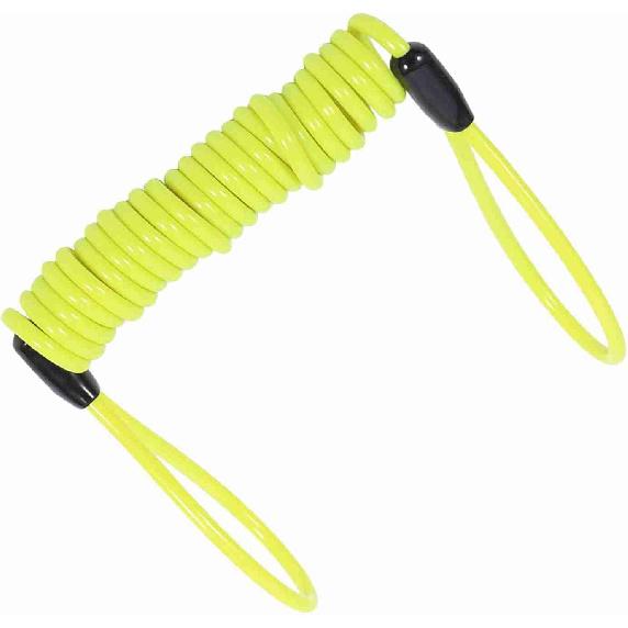 VGEBY Motorcycle Reminder Cable, Bike Alarm Disc Lock Antitheft Security Spring Reminder Coil Cable (Color : Yellow)