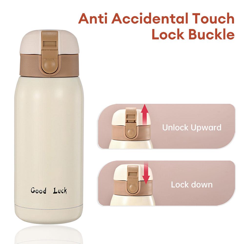 360ml Cute Thermos Cup Kids Pocket Cup Stainless Steel Thermal Coffee Mug Vacuum Flask Insulated Hot Water Bottle Kids Gift