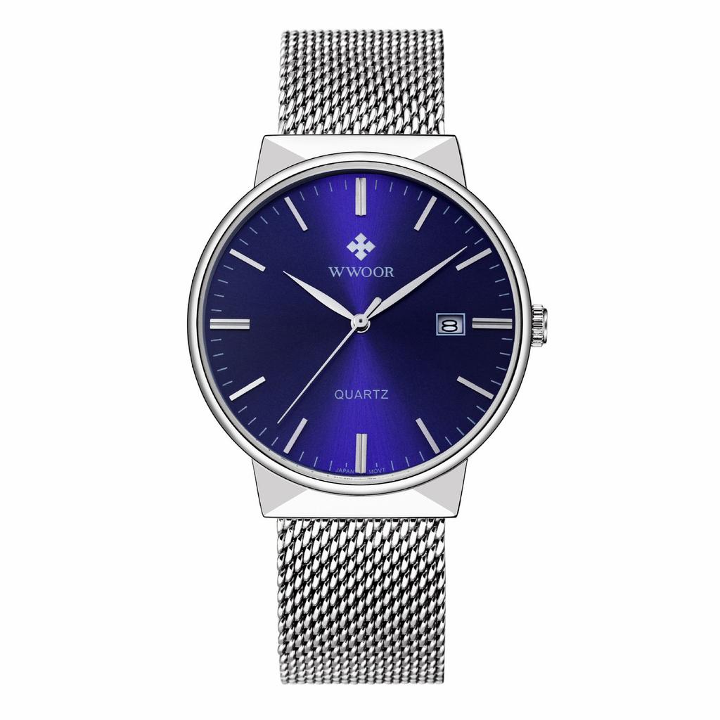 Vanntett lysende løpevekkerklokke for menn