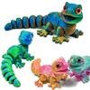 3D Printed Lizard Animal Toy Figures Joints Movable Kid Toys Funny Relief Sensory Action Toy Home Accessories Desktop Ornaments