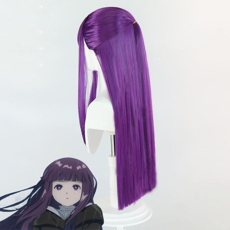Purple Long Hair High-temperature Silk Anime Firen Daily Wear Cosplay Wig Stage Performance Festival Party Simulated Hair
