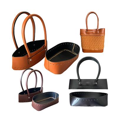 2 Teile/satz Leder Tasche Unten Häkeln Handtasche Diy Handgemachte Tote Griffe Nähzubehör Weben Taschen Zubehör