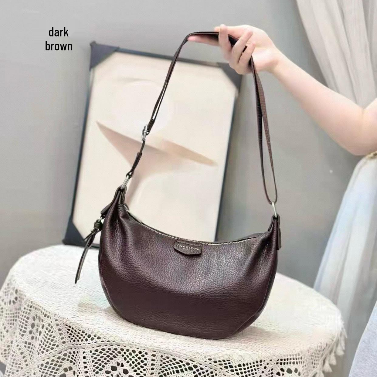 

Высокая мода Ретро Сумка-клатч с принтом полумесяца Универсальная Сумка через плечо и на плечо Пельмень