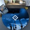 Hamburger SV Round Area Rug,Carpet Rug for Living Room Bedroom Sofa Playroom Decor,Non-slip Floor Mat