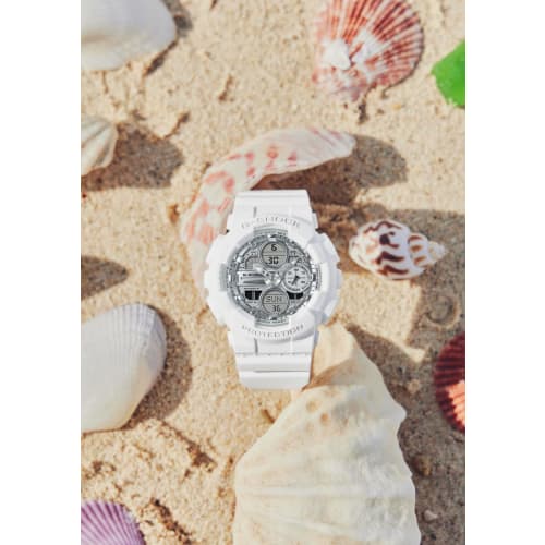 Casio G-Shock Watch, Made with Biomass Plastic, GMA-S140VA-7AJF, Women's, White