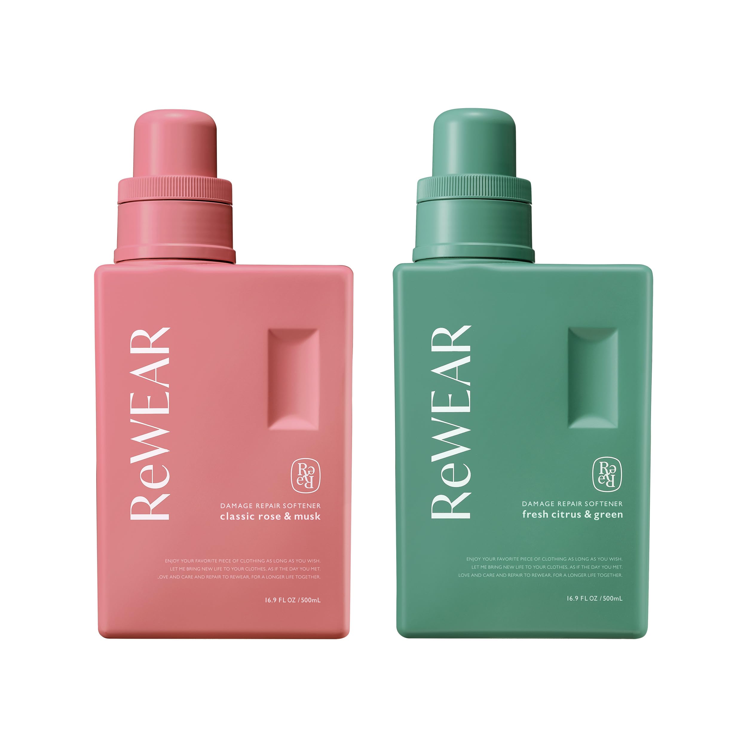 

Набор из 2 штук кондиционера для белья ReWEAR из регенерированной ткани [Роза и мускус] [Цитрус и зелень]